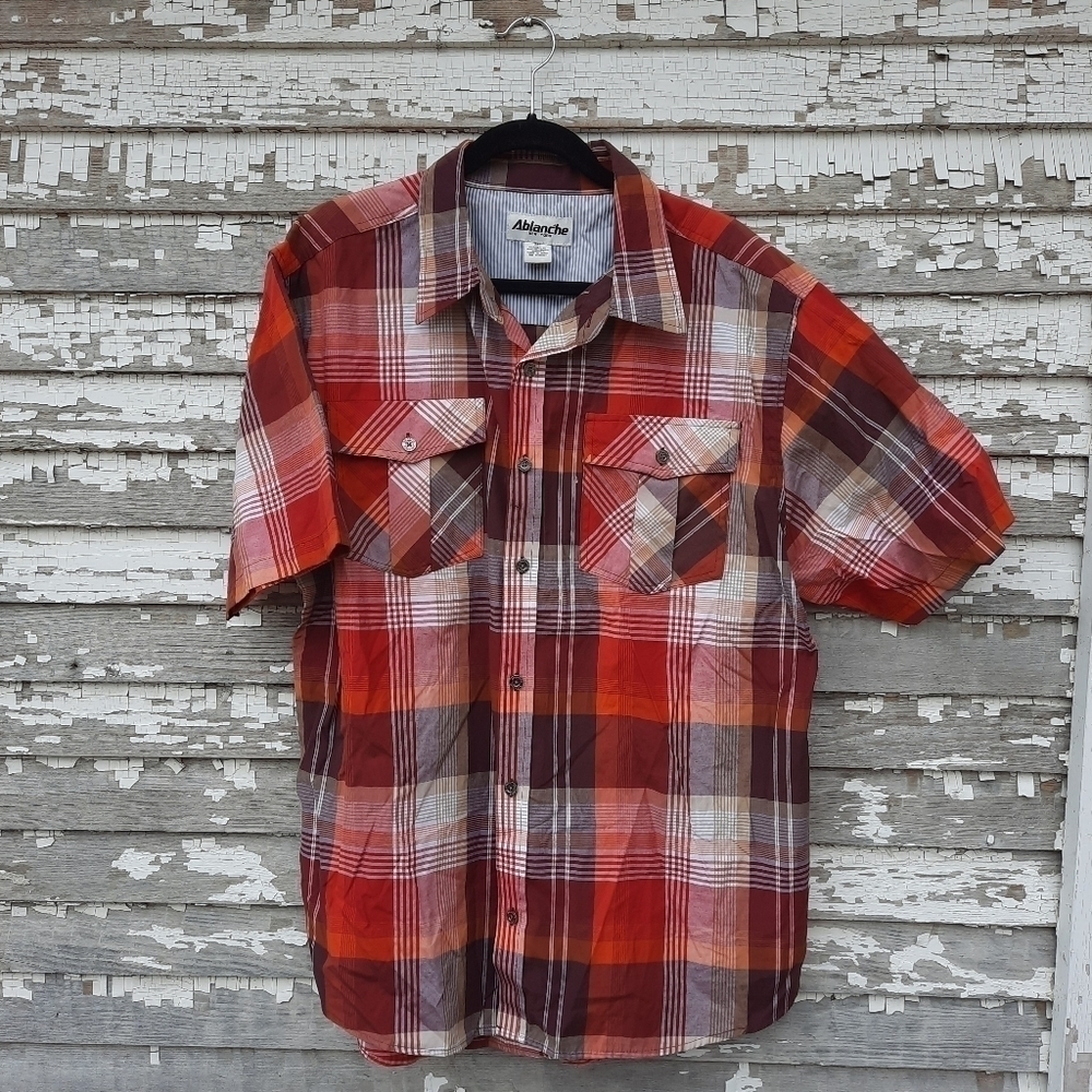 🌟 Ablanche Western Button Down  Short Sleeve size XXL